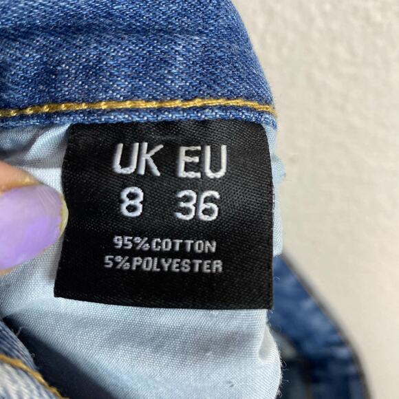 Momokrom Dolls Kill Slashed Knee Split Hem Hi Rise Denim Jeans Distressed Us 6 - Picture 8 of 9